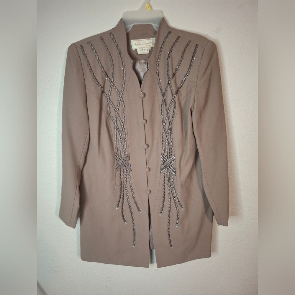 Elegant Embellished Women's Jacket size 8